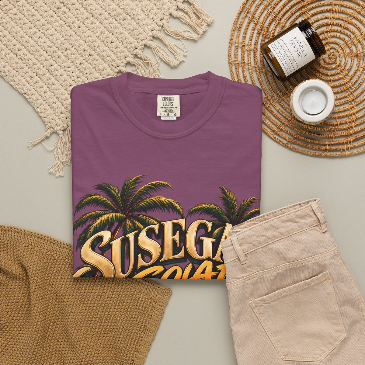 Susegad Squad Sunset Garment-Dyed T-Shirt