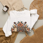 Boho Folk Drum Sweatshirt – Tribal Music Festival Crewneck