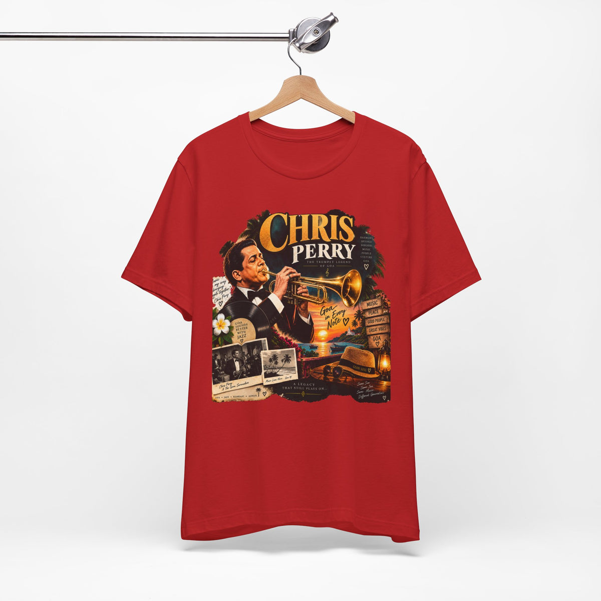 Chris Perry Trumpet Graphic T-Shirt | Retro Music