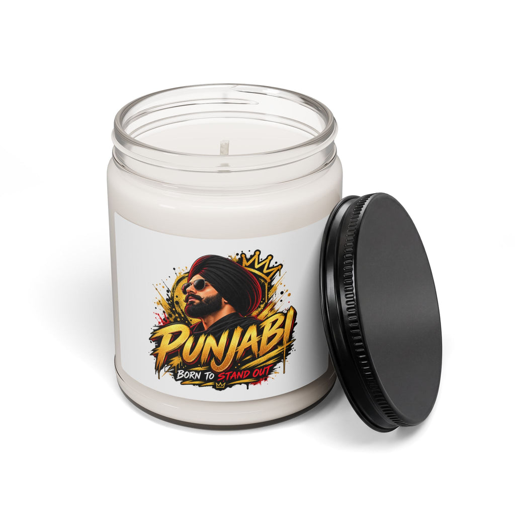 Punjabi Pride Scented Soy Candle — 9oz Aromatic Jar ("Punjabi" Graphic)