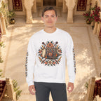 Boho Folk Drum Sweatshirt – Tribal Music Festival Crewneck