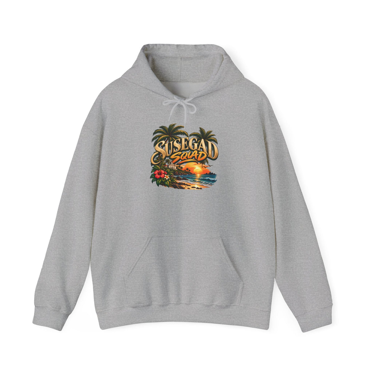 Susegad Squad Hoodie – Tropical Goan Sunset Graphic — product image 5