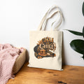 Tea & Chill Cotton Tote Bag — Vintage Tea Time Illustration