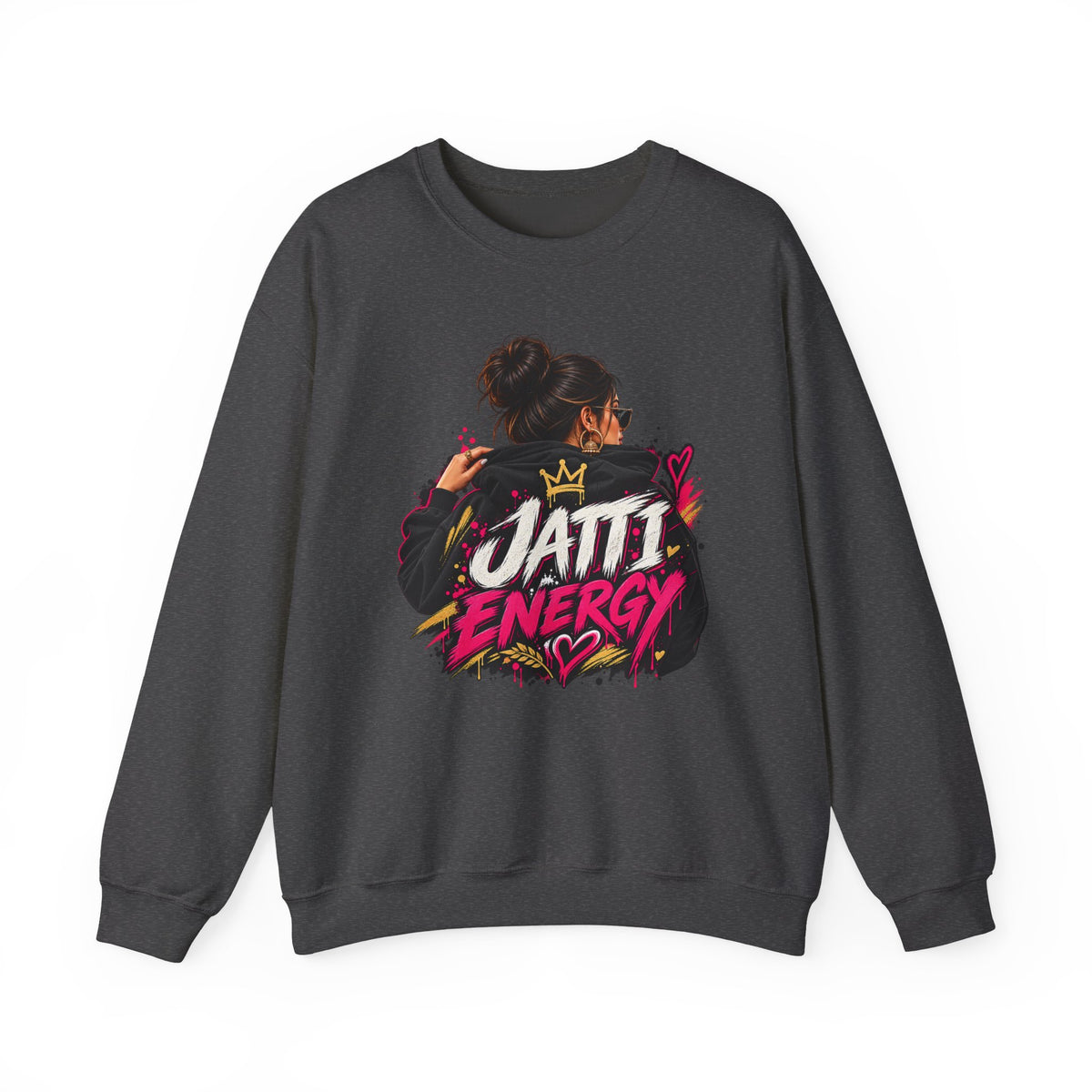 Jatti Energy Punjabi Graphic Crewneck Sweatshirt