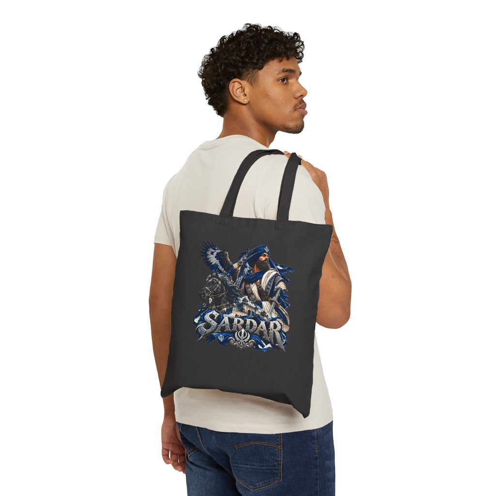 Sardar Warrior Canvas Tote Bag – Bold Turbaned Hero Design — product image 5