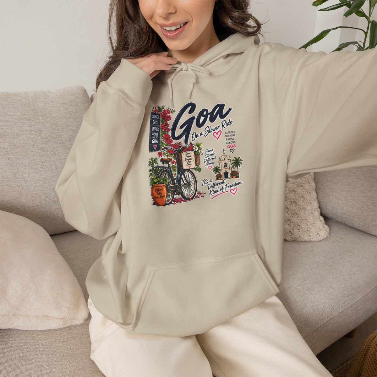 Goa On a Slow Ride Heavy Blend Hoodie — product image 4