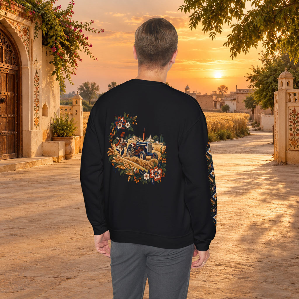 Boho Folk Drum Sweatshirt – Tribal Music Festival Crewneck