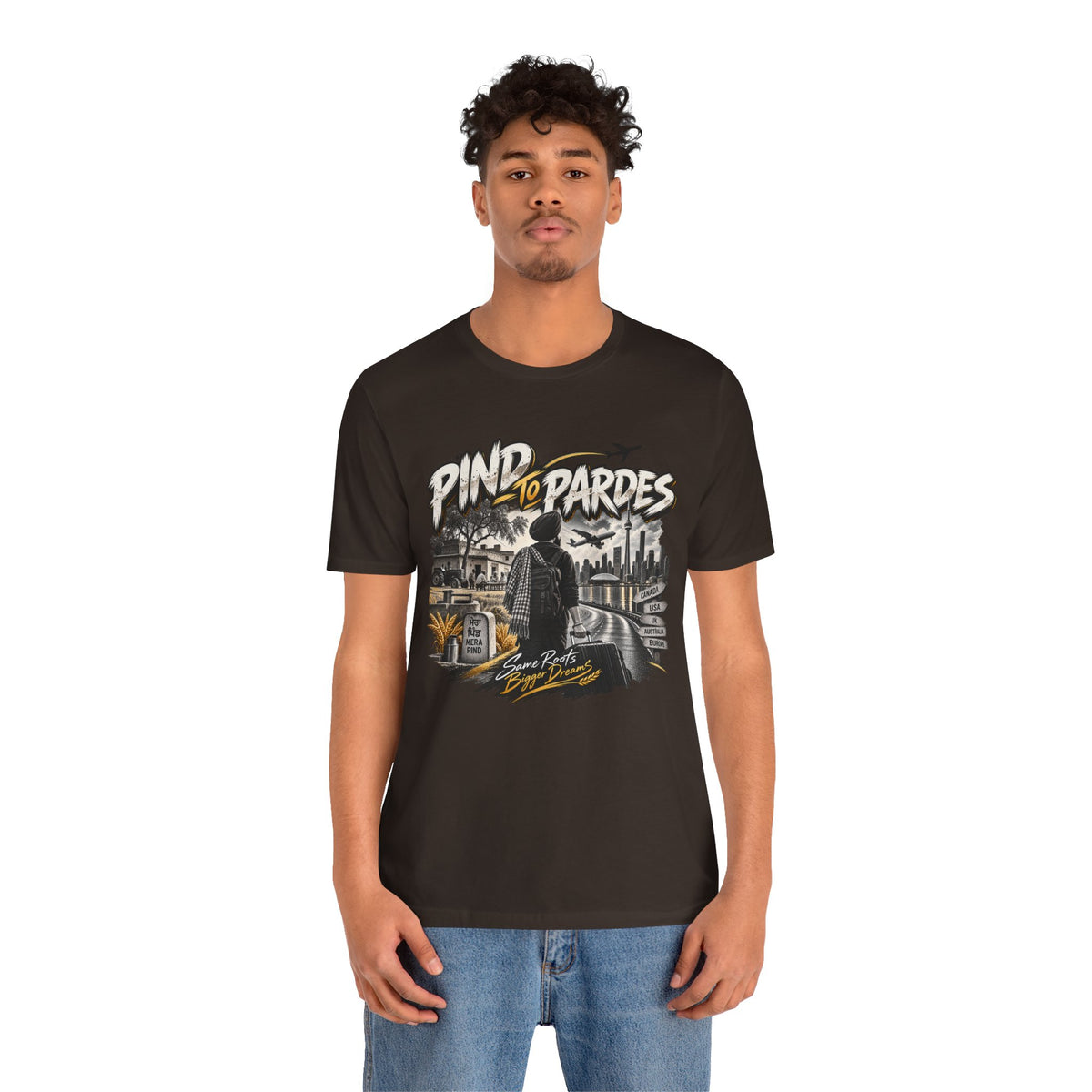 Pind to Pardes Travel T-Shirt | Vintage Journey Graphic