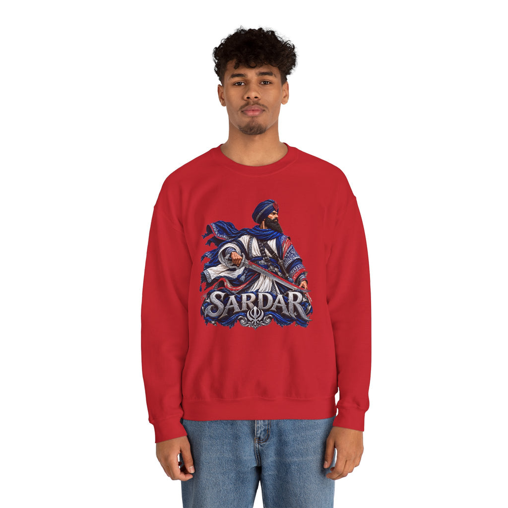 Sardar Warrior Sikh-Inspired Graphic Crewneck Sweatshirt