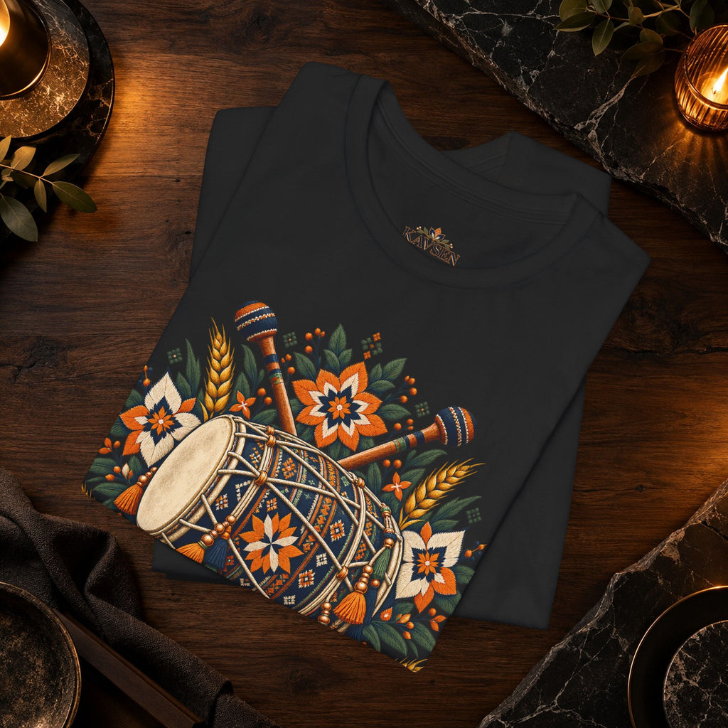 Boho Folk Drum Mandala T-Shirt
