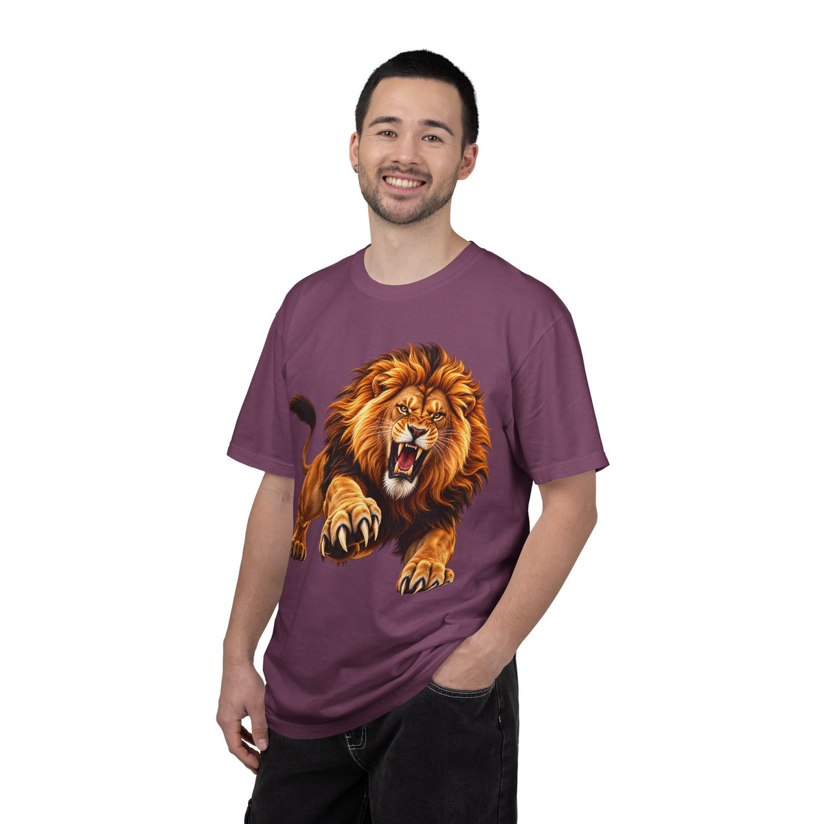 Roaring Lion Graphic T-Shirt — Bold Vintage Animal Tee