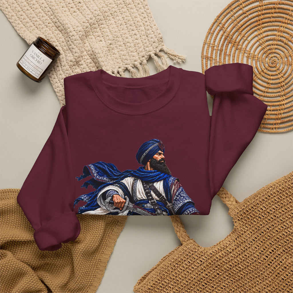 Sardar Warrior Sikh-Inspired Graphic Crewneck Sweatshirt