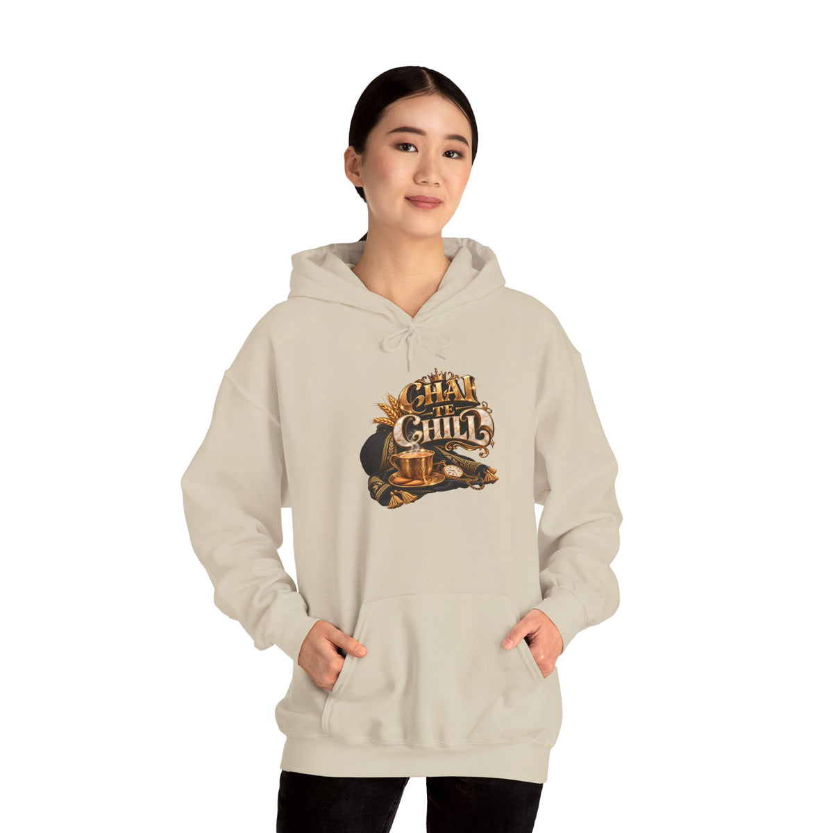The Chill Coffee Graphic Hoodie | Autumn Leaves Pullover