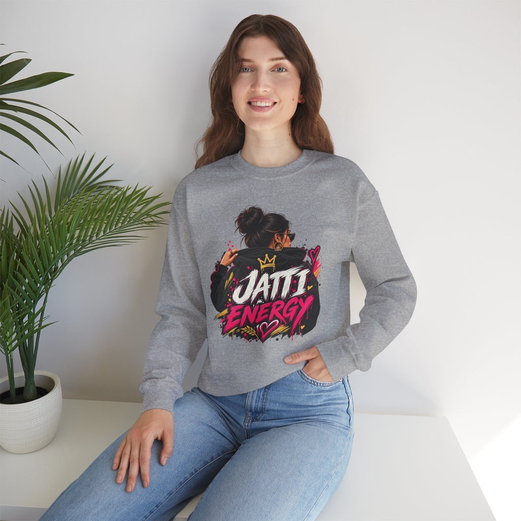 Jatti Energy Punjabi Graphic Crewneck Sweatshirt