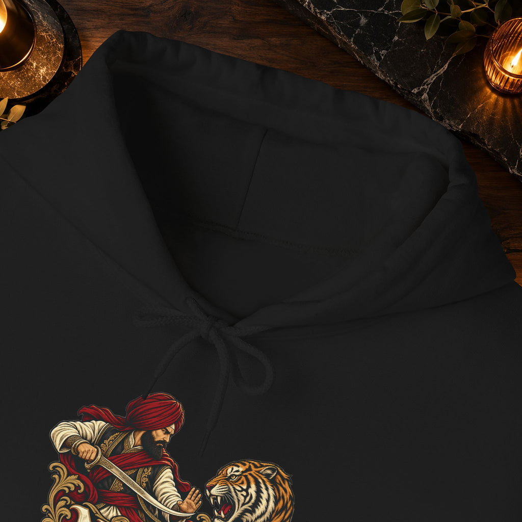 NIDAR Tiger and Bear Graphic Hoodie