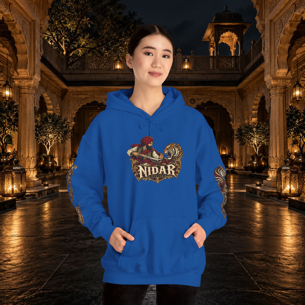 NIDAR Tiger and Bear Graphic Hoodie