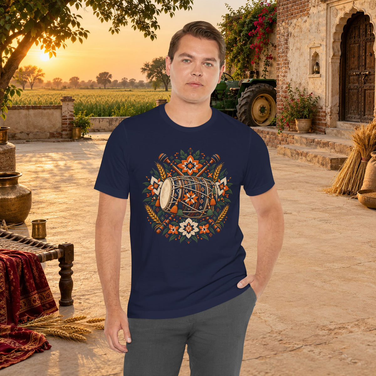 Boho Folk Drum Mandala T-Shirt
