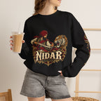 Nidar Courage Does Not Bow Warrior Tiger Crewneck Sweatshirt
