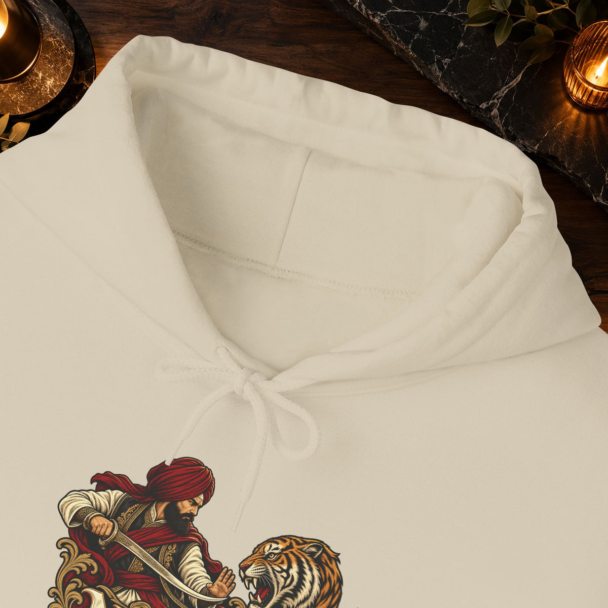 NIDAR Tiger and Bear Graphic Hoodie
