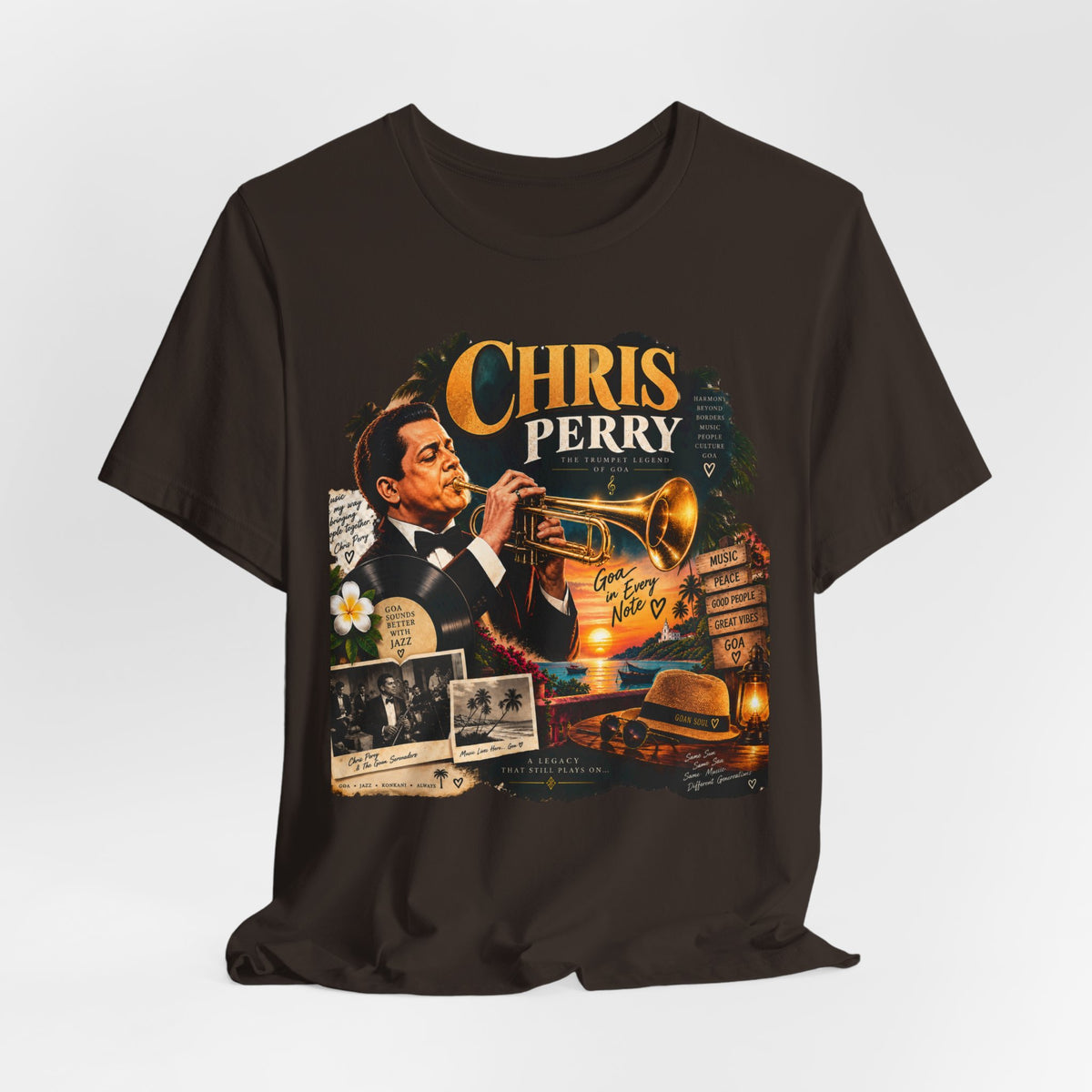 Chris Perry Trumpet Graphic T-Shirt | Retro Music