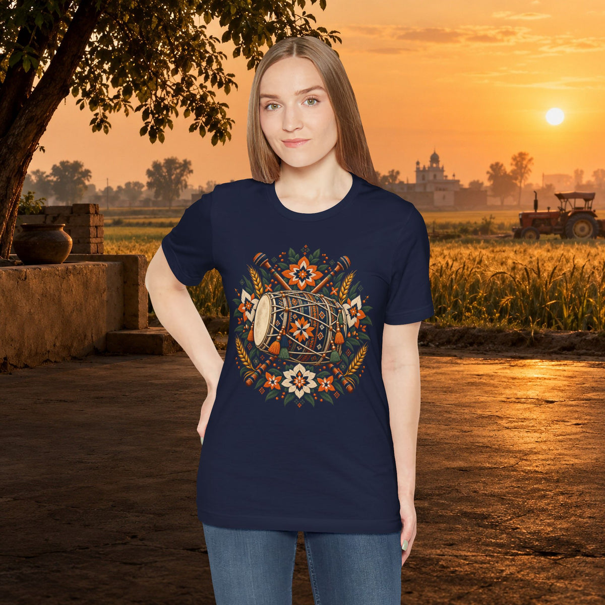 Boho Folk Drum Mandala T-Shirt