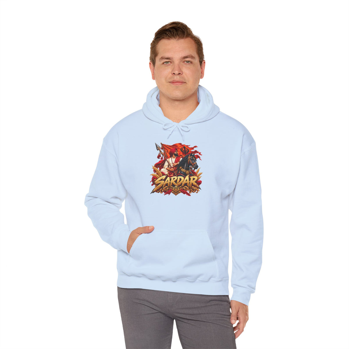 Sardar Retro Fighter Graphic Hoodie | Punjabi Heritage Pullover