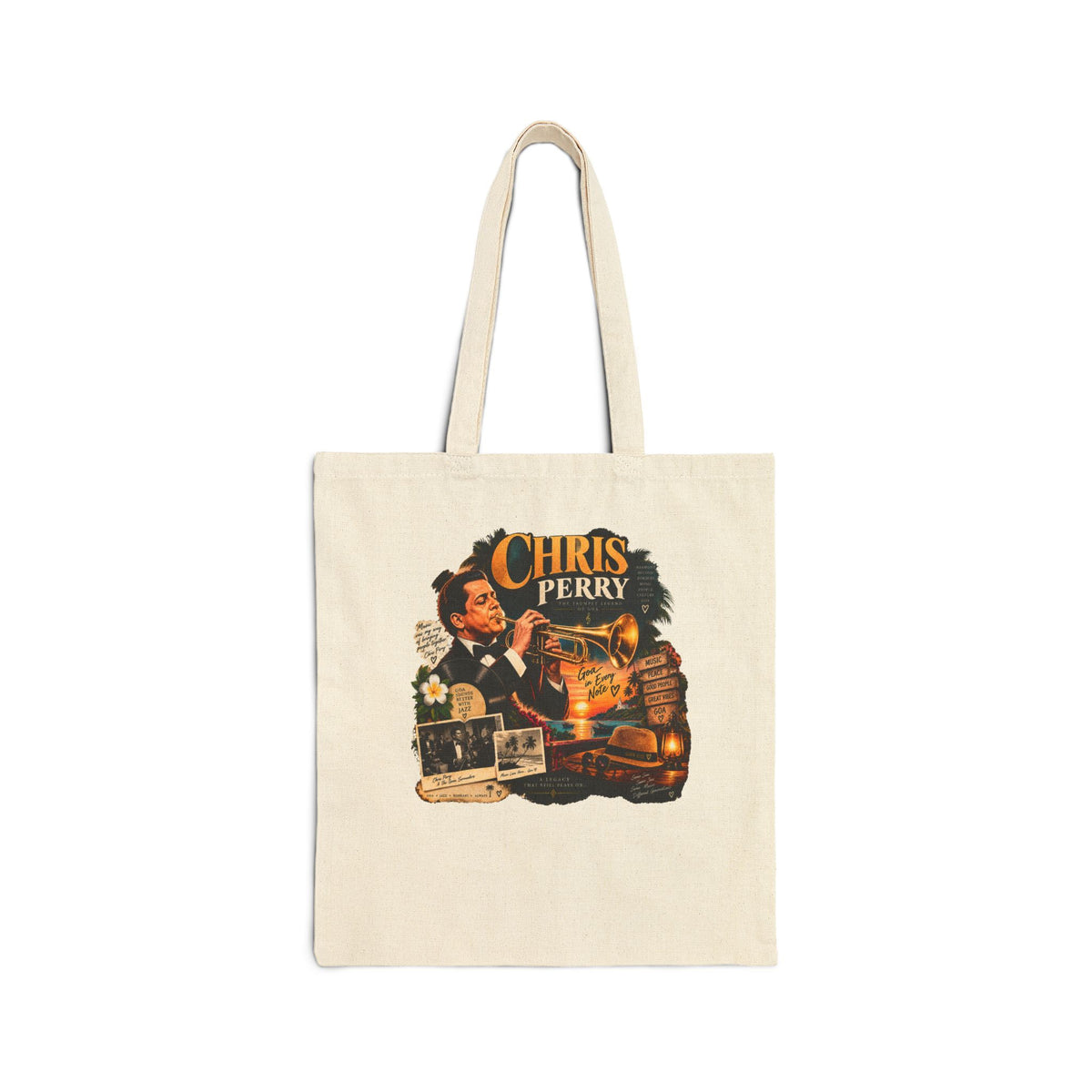 Additional view of Chris Perry Vintage Jazz Canvas Tote — Goan Music (3)