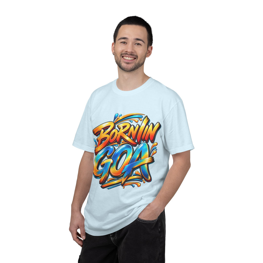 Born in Goa Graphic Tee | Garment-Dyed Cotton T-Shirt