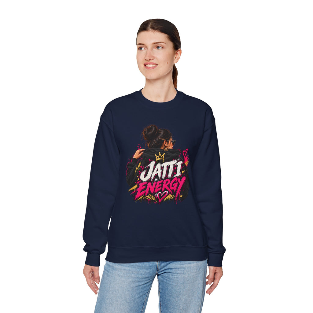 Jatti Energy Punjabi Graphic Crewneck Sweatshirt