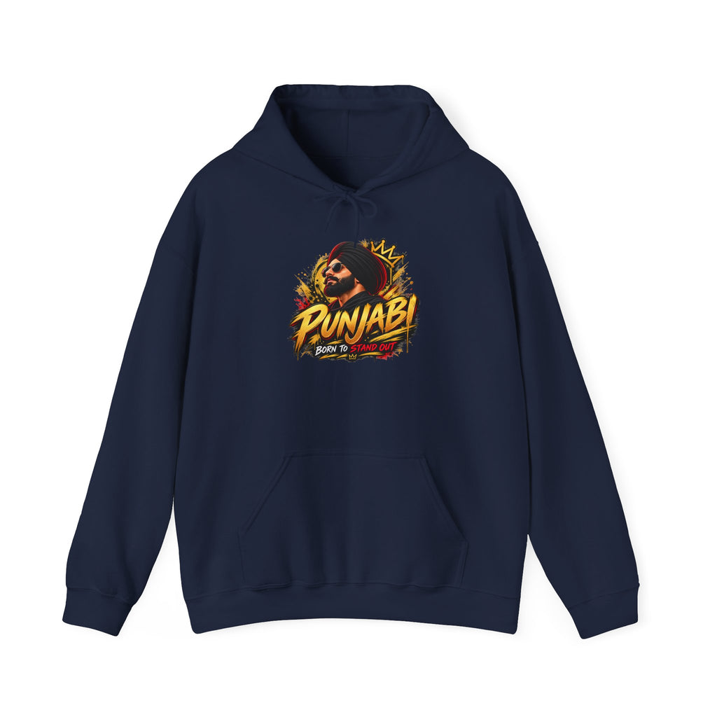 Punjabi Pride Graphic Hoodie | Illustrated Heritage Pullover