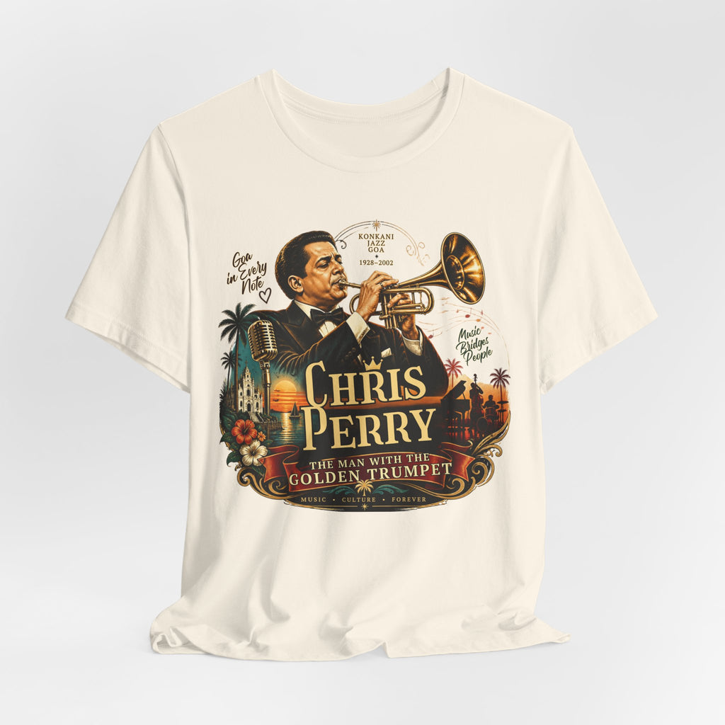 Chris Perry Golden Trumpet Graphic T-Shirt | Goan Music
