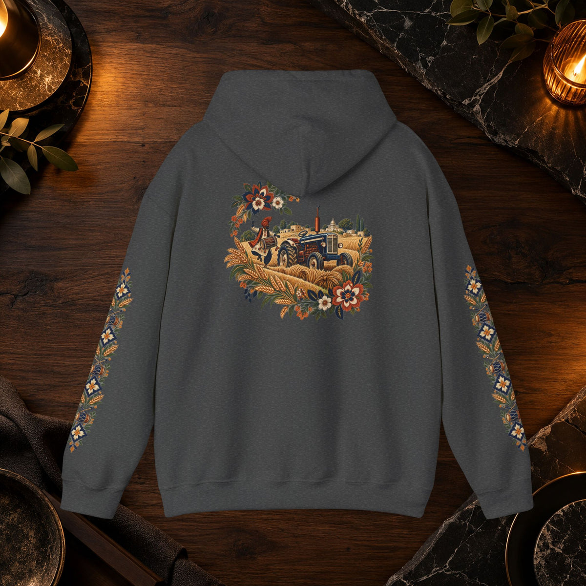 Bohemian Folk Art Drum Hoodie