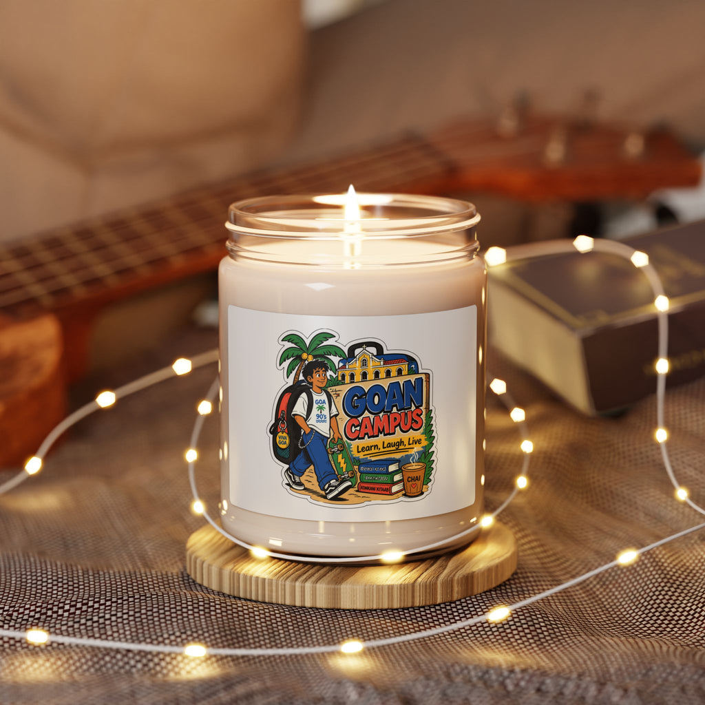 Goan Campus: Learn, Laugh, Live 9oz Scented Soy Candle | Goan Heritage