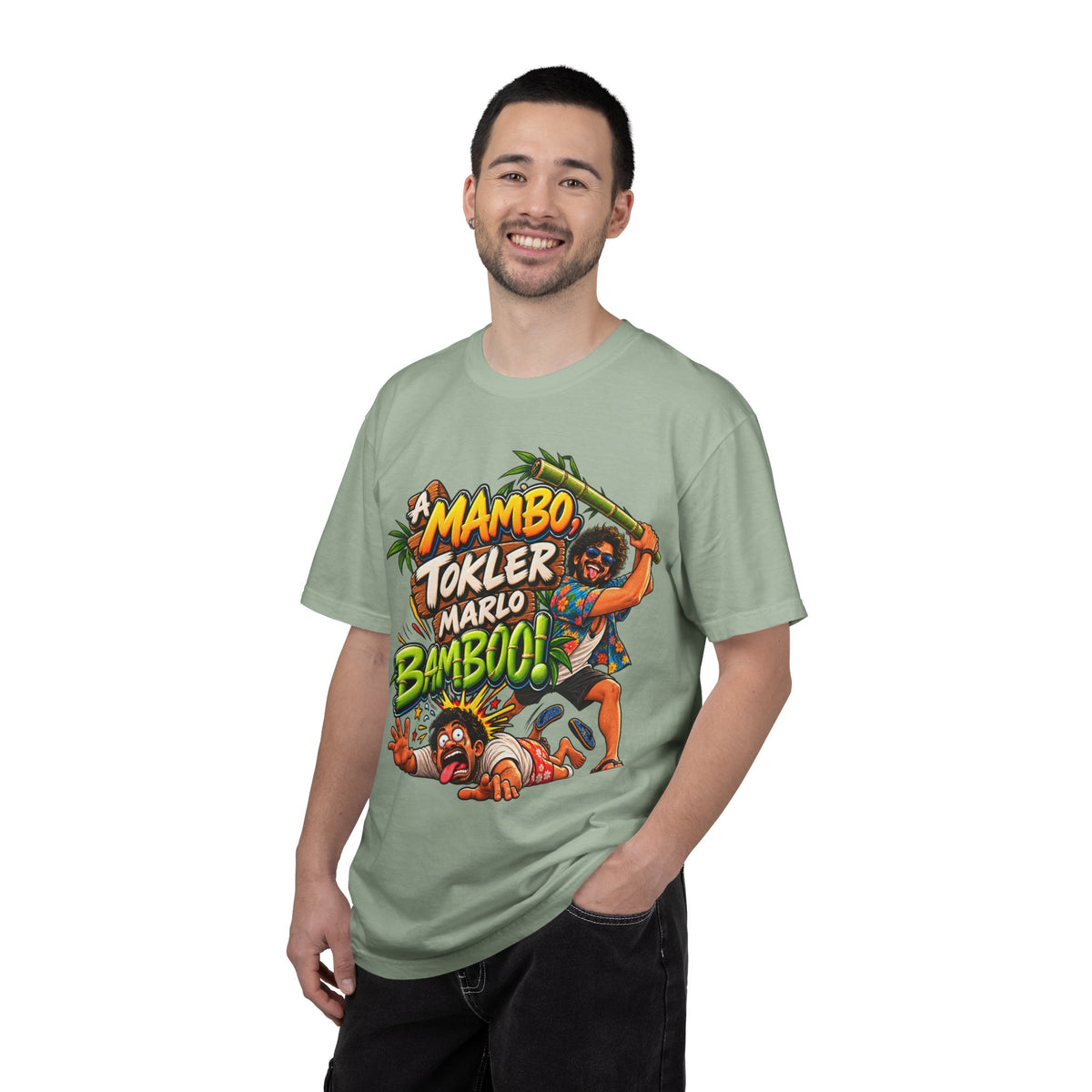 A Mambo, Tokler Marlo Bamboo! Goan Heritage Garment-Dyed T-Shirt