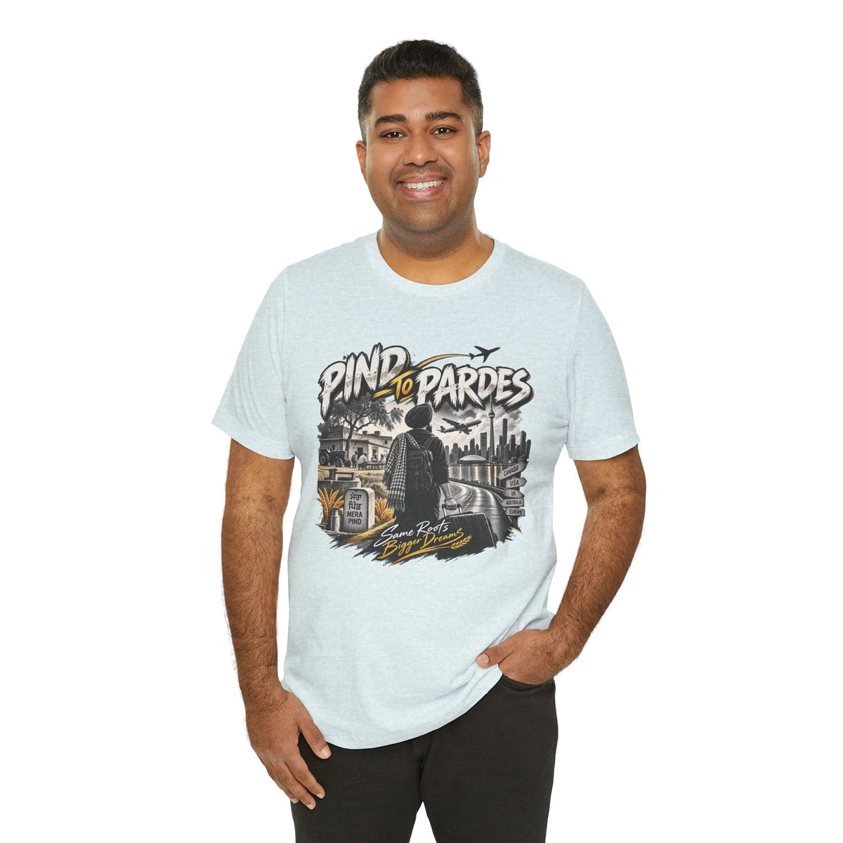 Pind to Pardes Travel T-Shirt | Vintage Journey Graphic