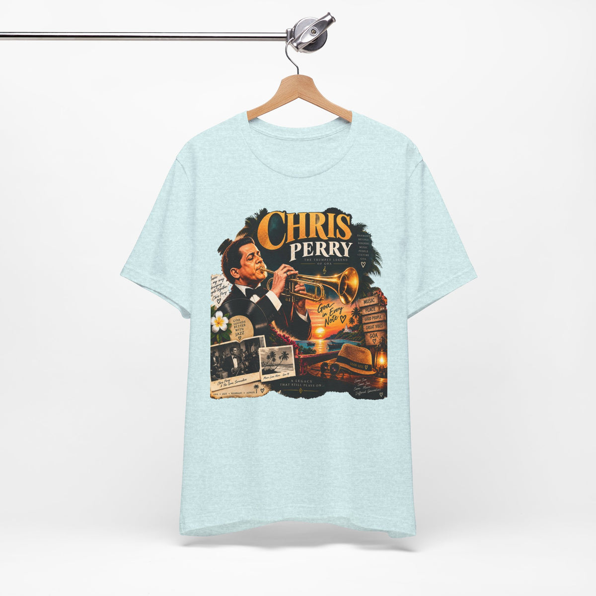 Chris Perry Trumpet Graphic T-Shirt | Retro Music
