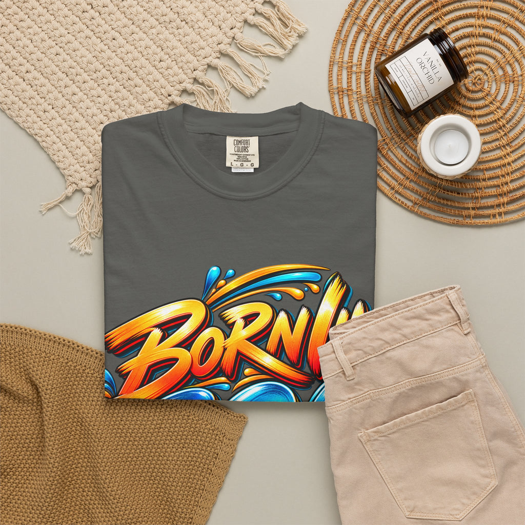 Born in Goa Graphic Tee | Garment-Dyed Cotton T-Shirt