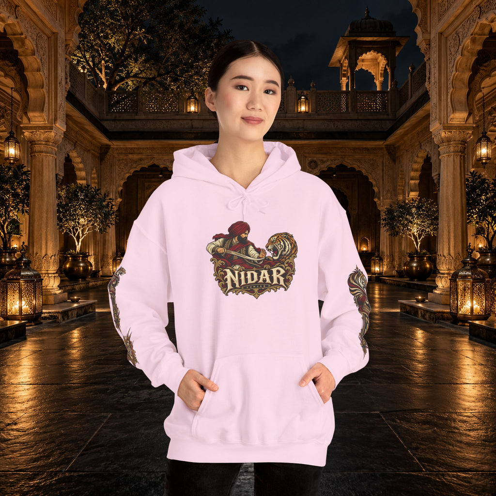NIDAR Tiger and Bear Graphic Hoodie