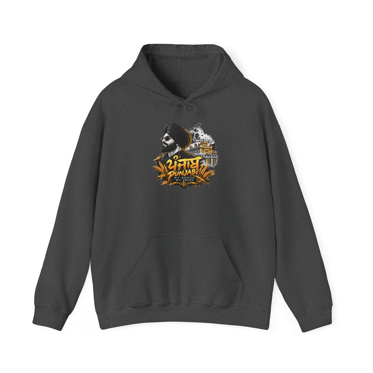 Punjabi Pride Hoodie – Golden Temple & Turban Graphic Sweatshirt