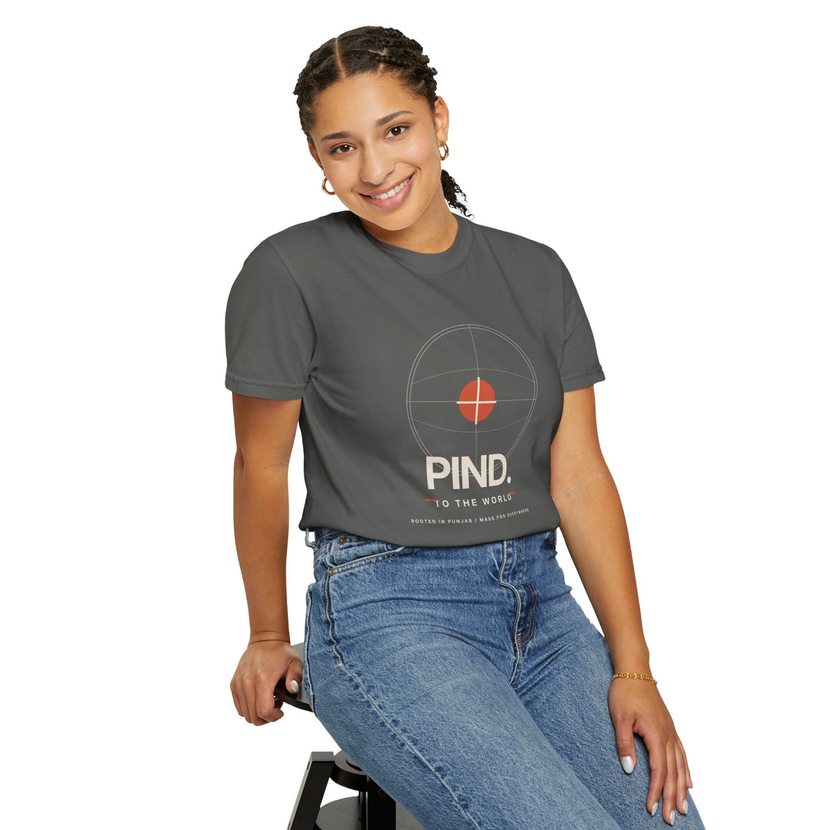 PIND. Punjabi Heritage Graphic T-Shirt | Garment-Dyed Tee