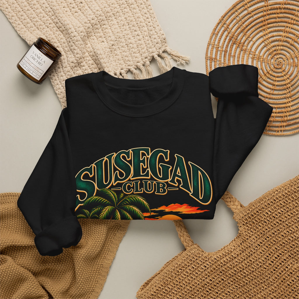 Susegad Club Tropical Sunset Crewneck Sweatshirt