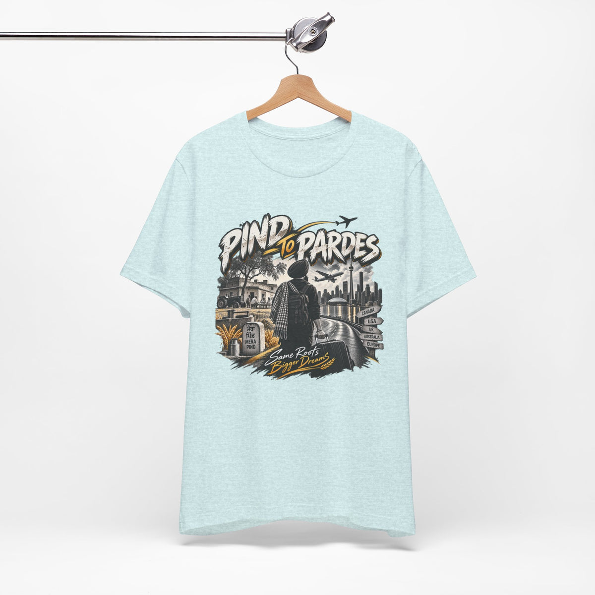 Pind to Pardes Travel T-Shirt | Vintage Journey Graphic