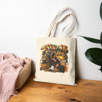 Summer Vibes Graphic Cotton Canvas Tote Bag