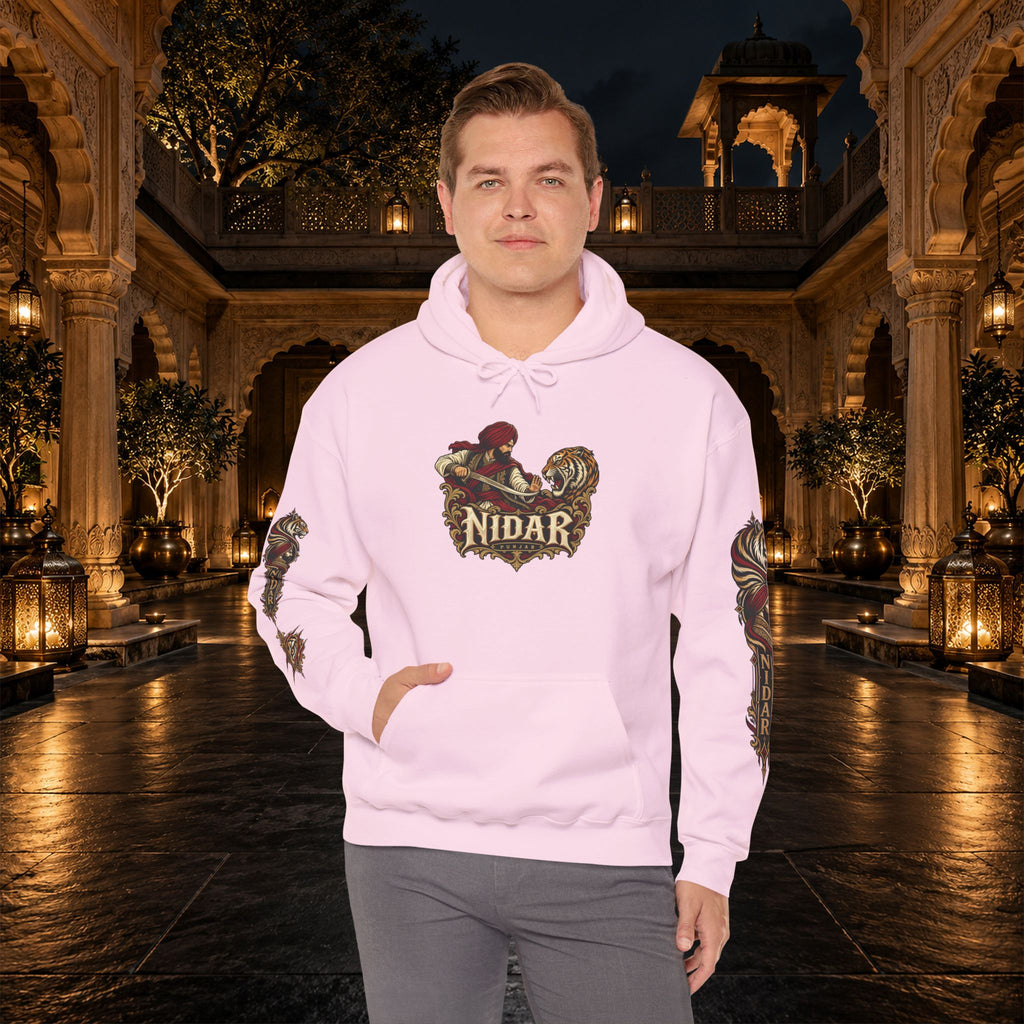 NIDAR Tiger and Bear Graphic Hoodie