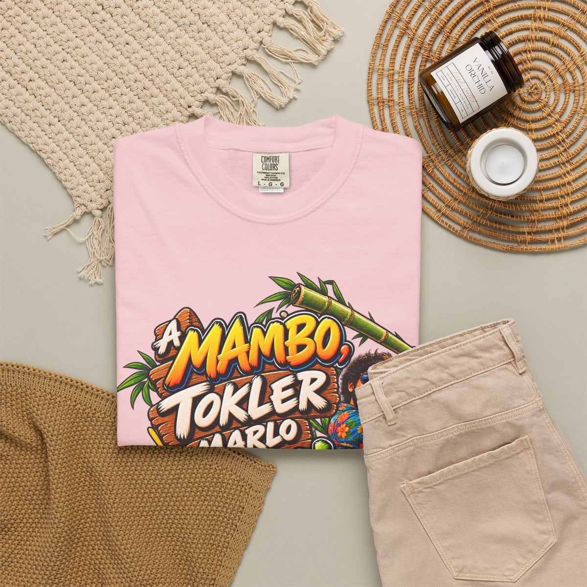 A Mambo, Tokler Marlo Bamboo! Goan Heritage Garment-Dyed T-Shirt