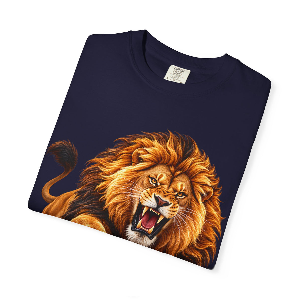 Roaring Lion Graphic T-Shirt — Bold Vintage Animal Tee