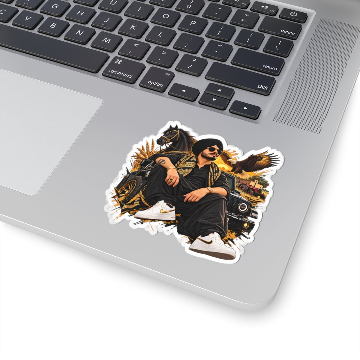 Punjabi King Sticker | Desi Character Artwork