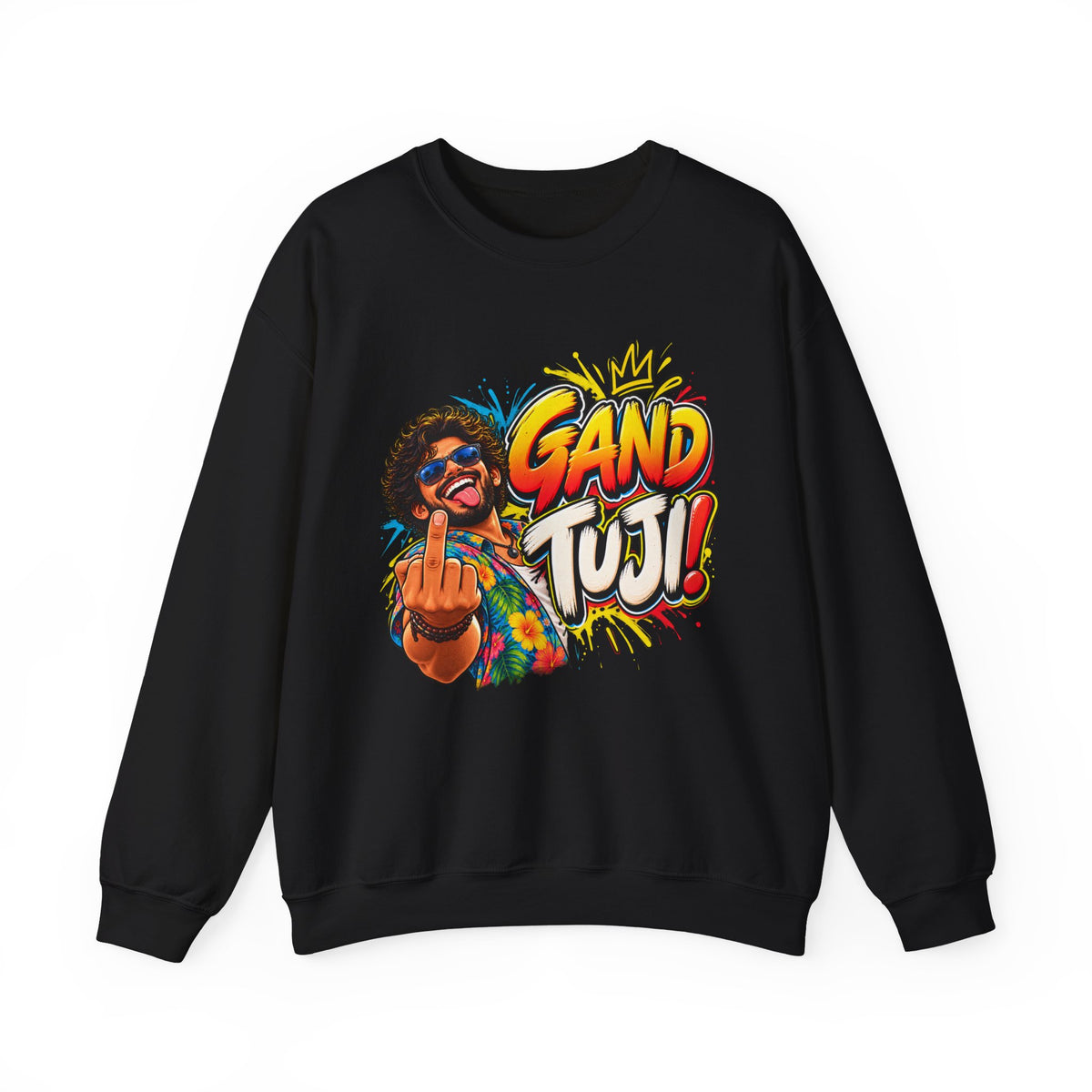 Additional view of Gand Tuji! — Goan Heritage Crewneck Sweatshirt (2)