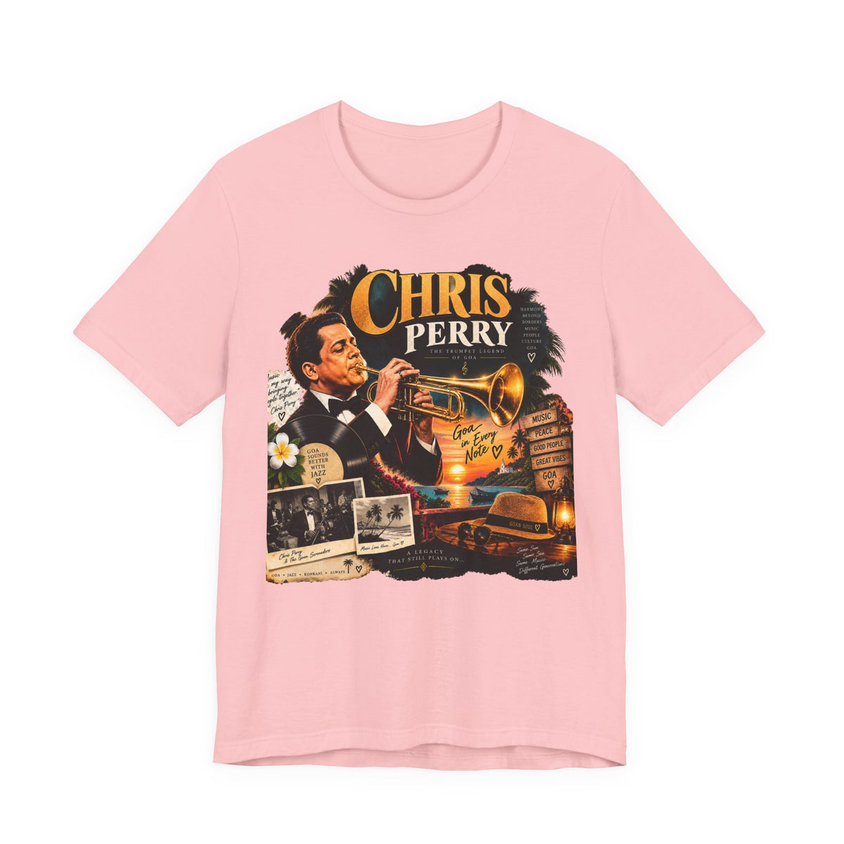 Chris Perry Trumpet Graphic T-Shirt | Retro Music