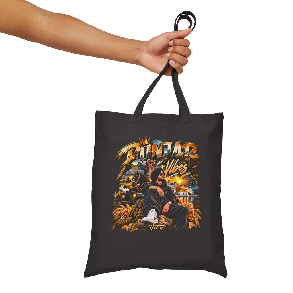 Summer Vibes Graphic Cotton Canvas Tote Bag